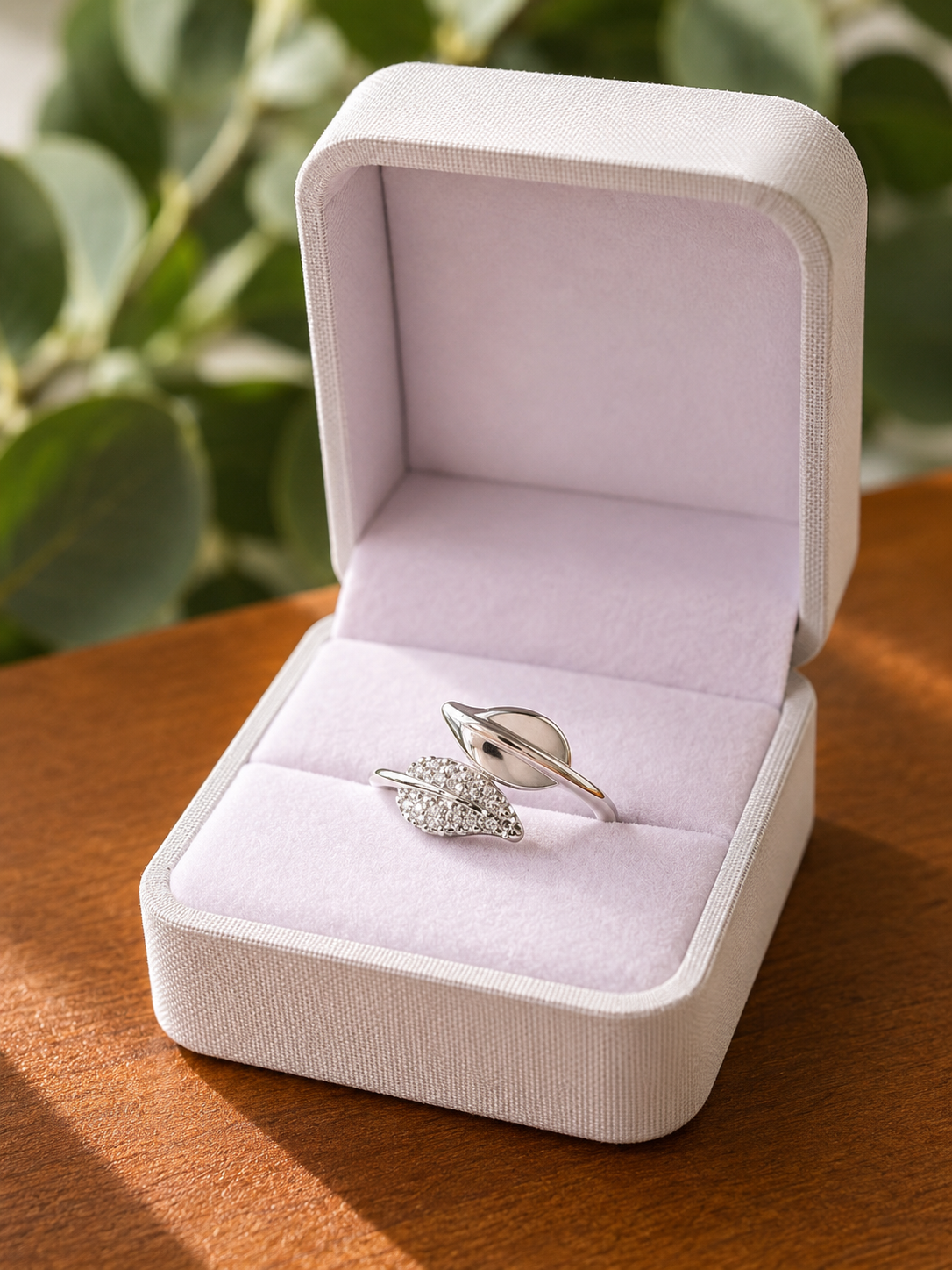 Anillo Doble Hoja Shine