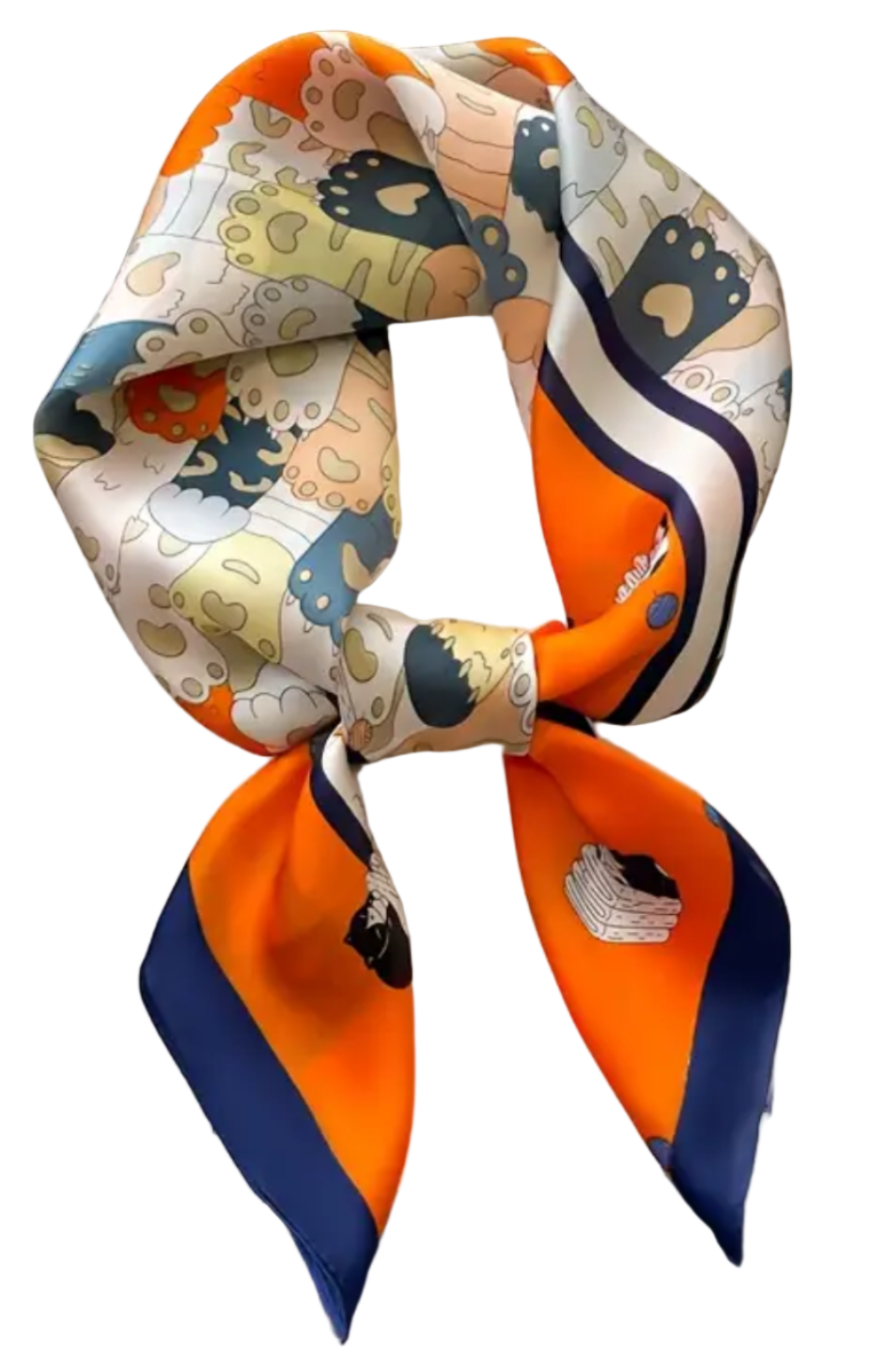 Pañuelo satinado Huellitas