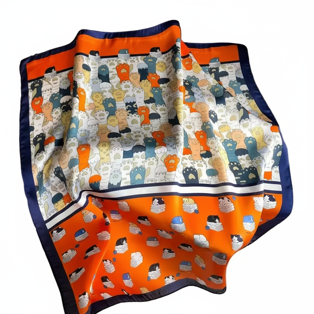 Pañuelo satinado Huellitas