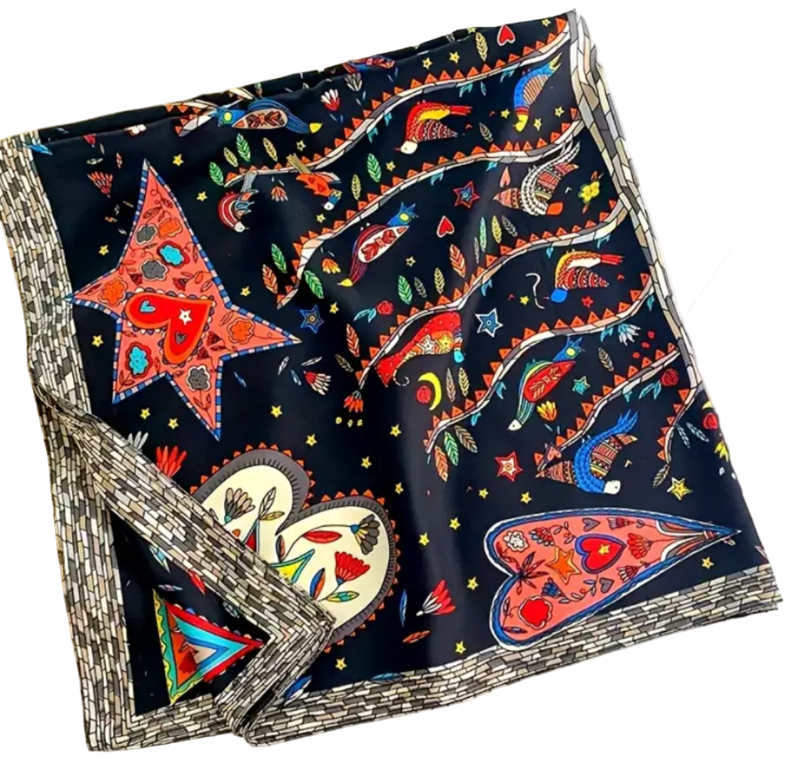 Pañuelo Satinado Pájaros