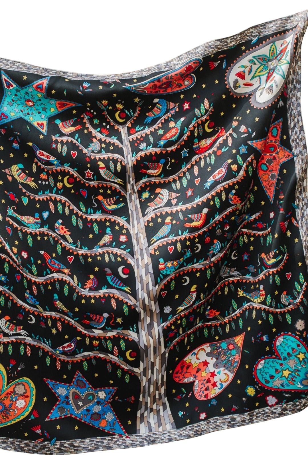 Pañuelo Satinado Pájaros