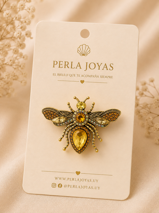 Prendedor Abeja Doreé