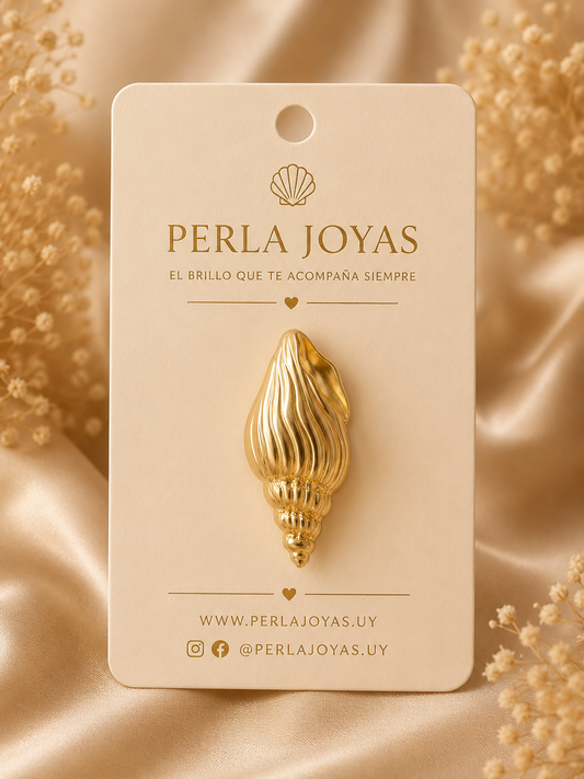 Prendedor Caracola Gold