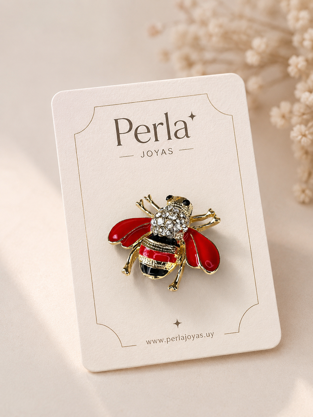 Prendedor Bee Red