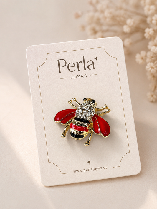 Prendedor Bee Red