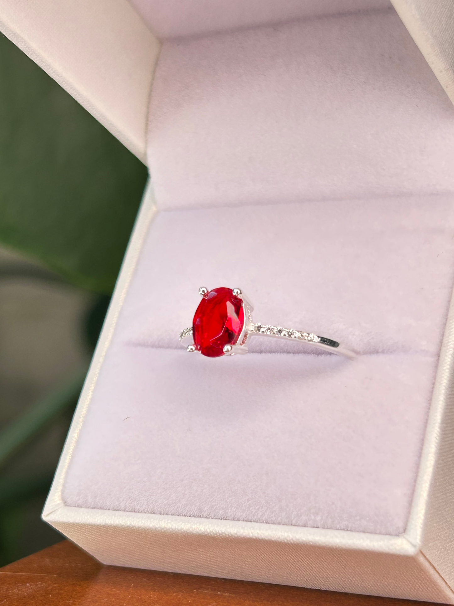Anillo Lady Di Rojo