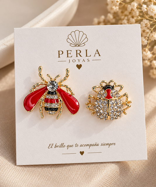 Prendedores Dúo Bee Glitter
