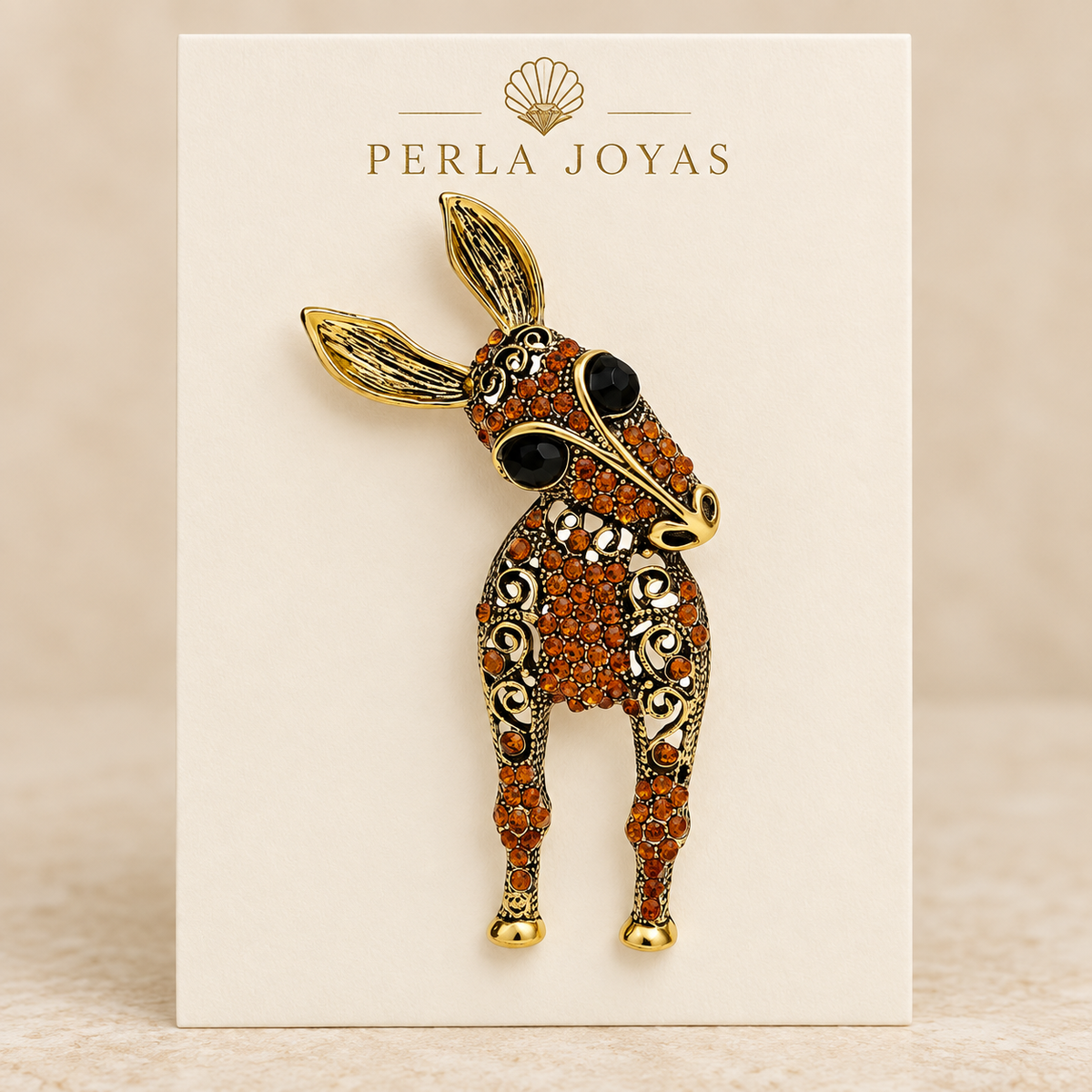 Prendedor Burro Vintage