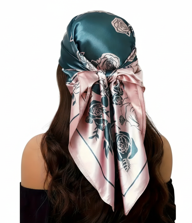 Pañuelo Satén Rosas